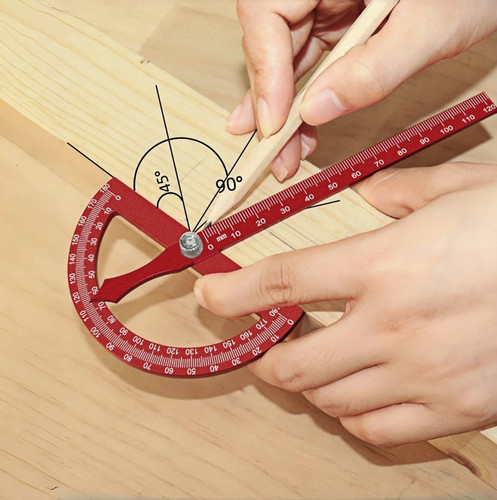 Aluminum alloy protractor - aluminum,